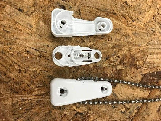 Rollease Chainhold Cover & Base - White - Alan Richard Textiles, LTD Rollease Easy Spring Plus, RollEase Easy Spring Plus For Roman Shades, Rollease Galaxy Series, RollEase R Series, Rollease Roller Roman Systems, Rollease Workroom Systems